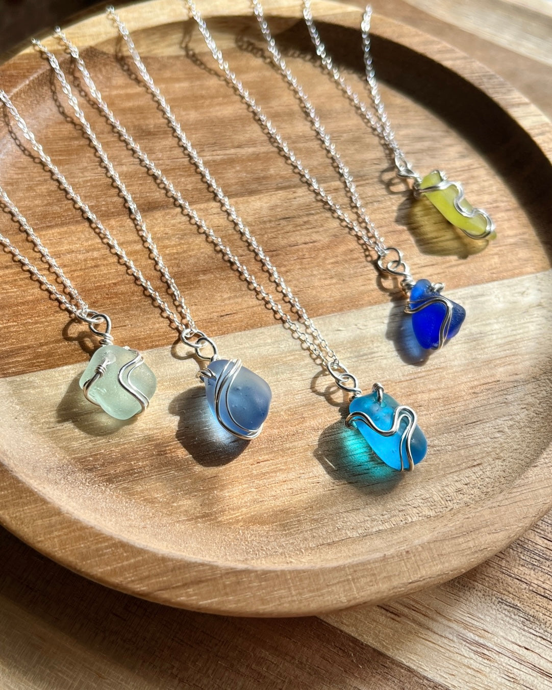 Seafoam Green Ripple Necklace