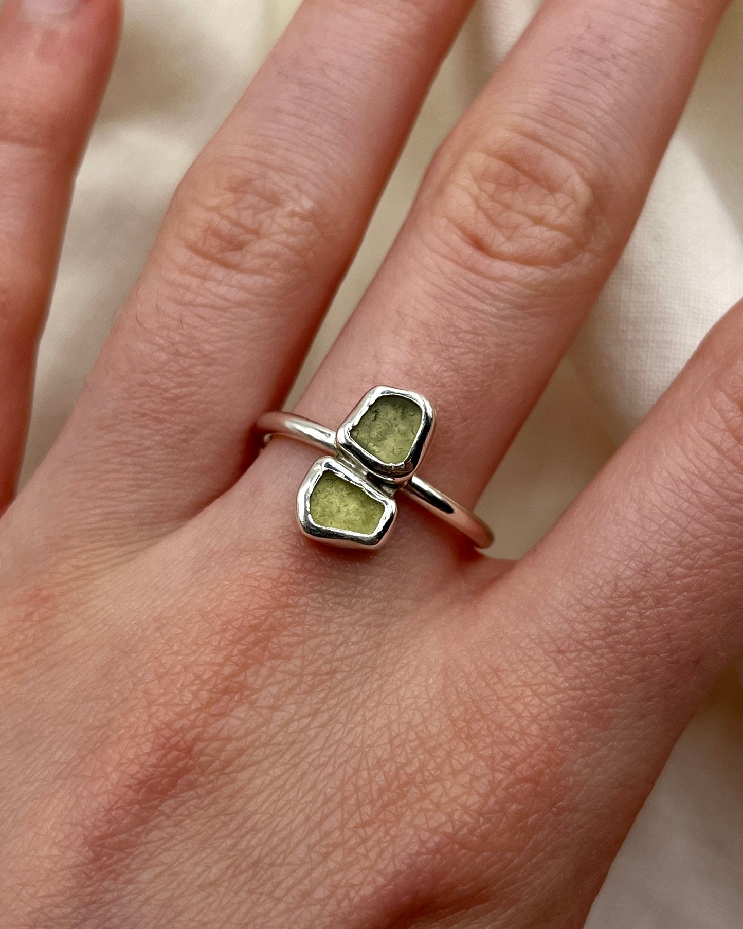 Olive Two-Toned Adjustable Ring