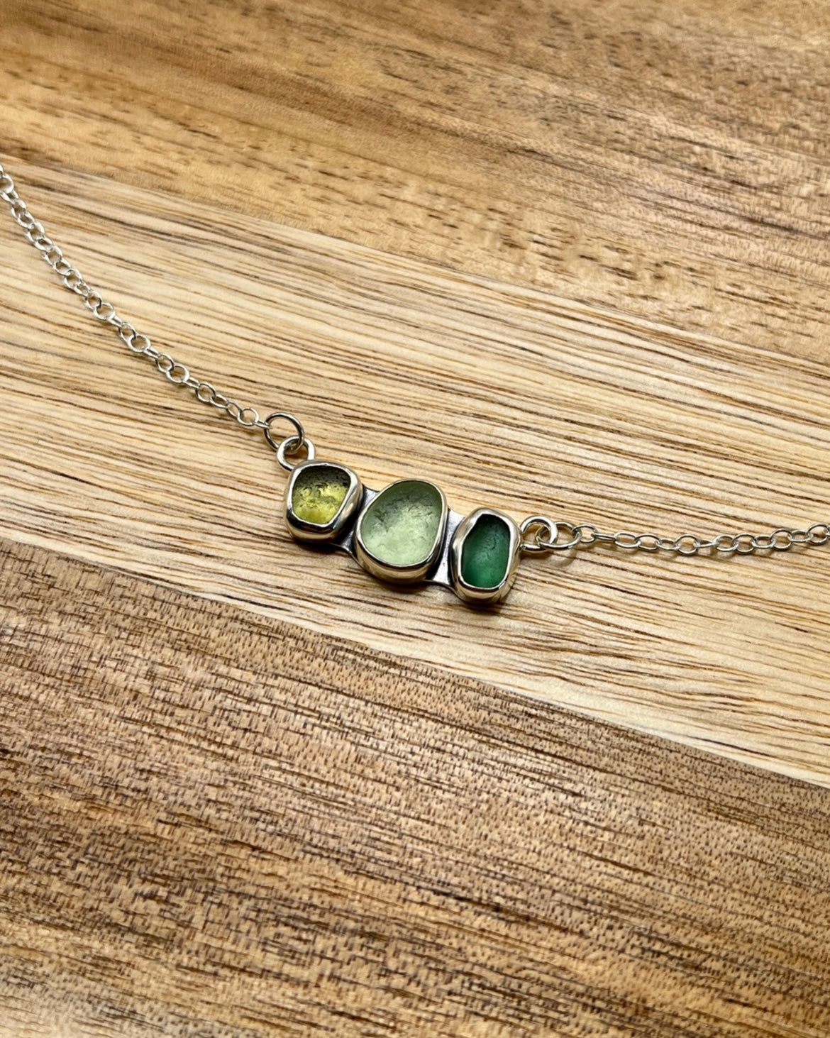 Seaham Green Three-Toned Necklace