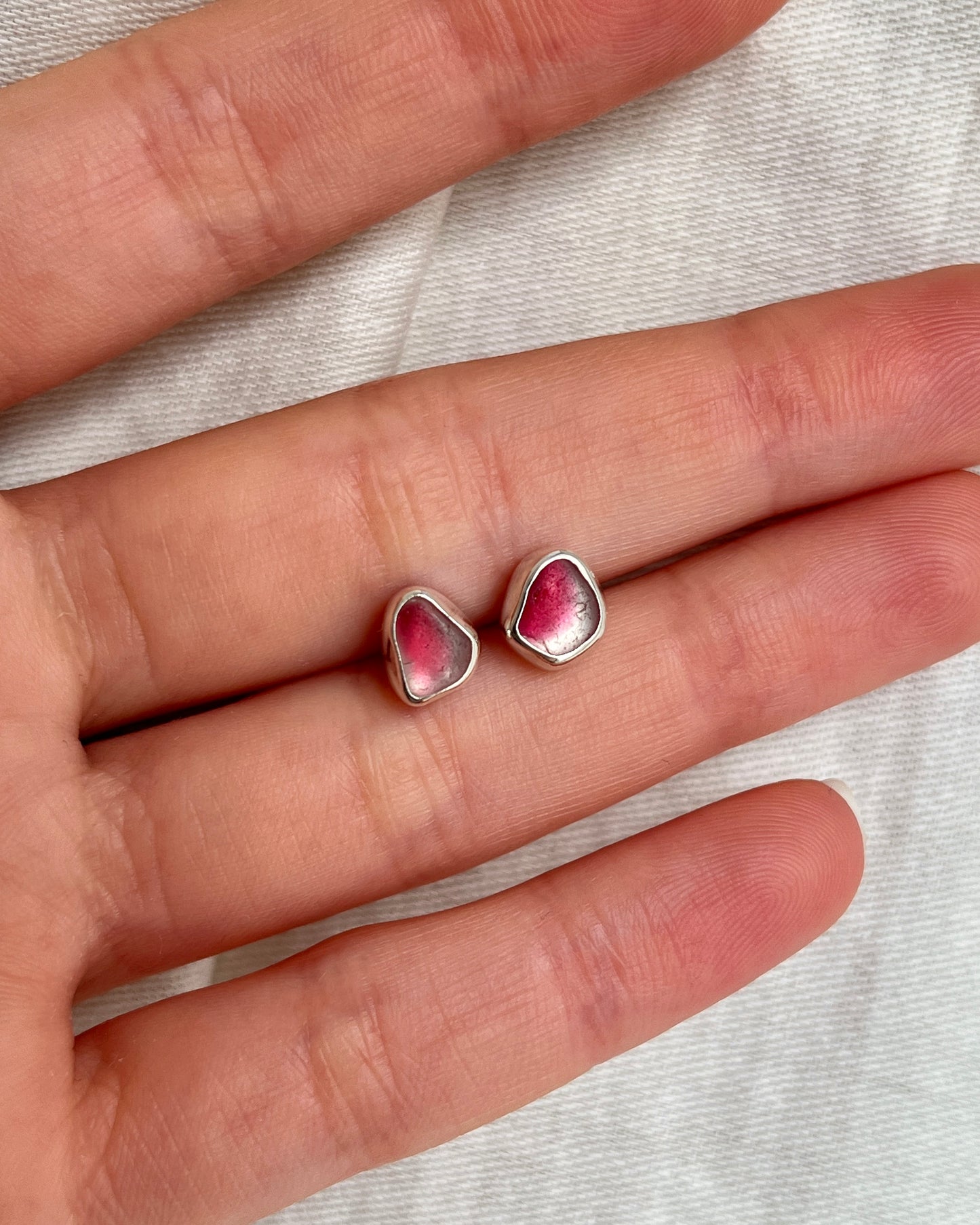 Seaham Pink Stud Earrings