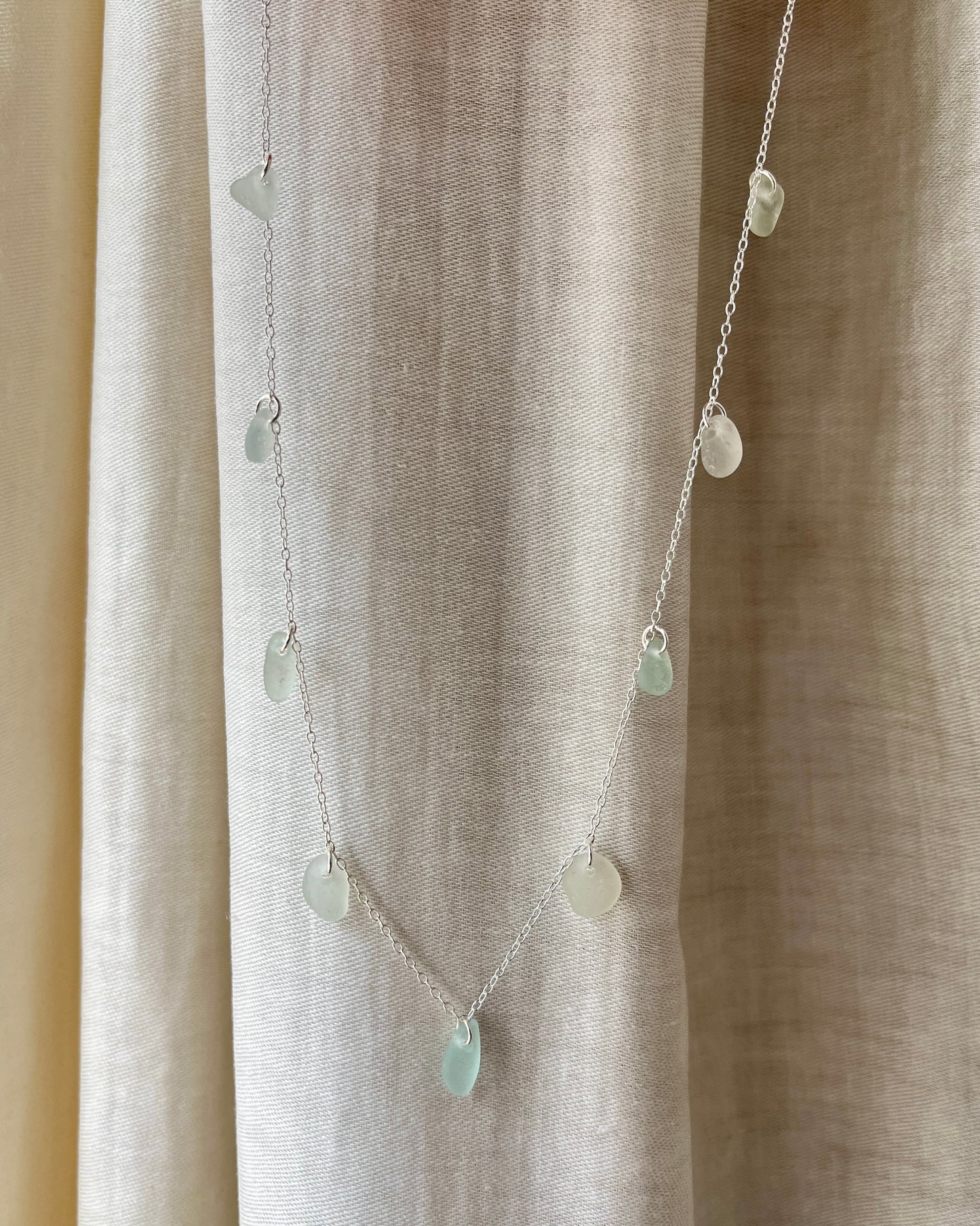Seafoam Multi-Stoned Charm Necklace