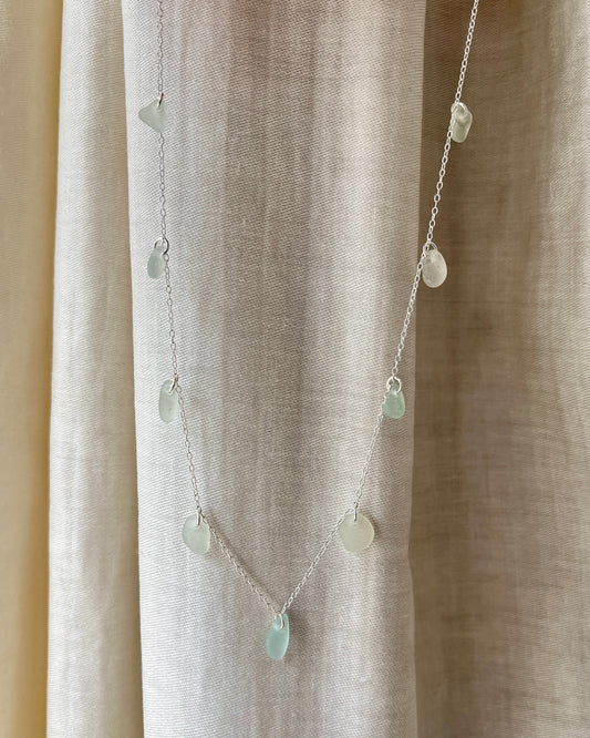 Seafoam Multi-Stoned Charm Necklace