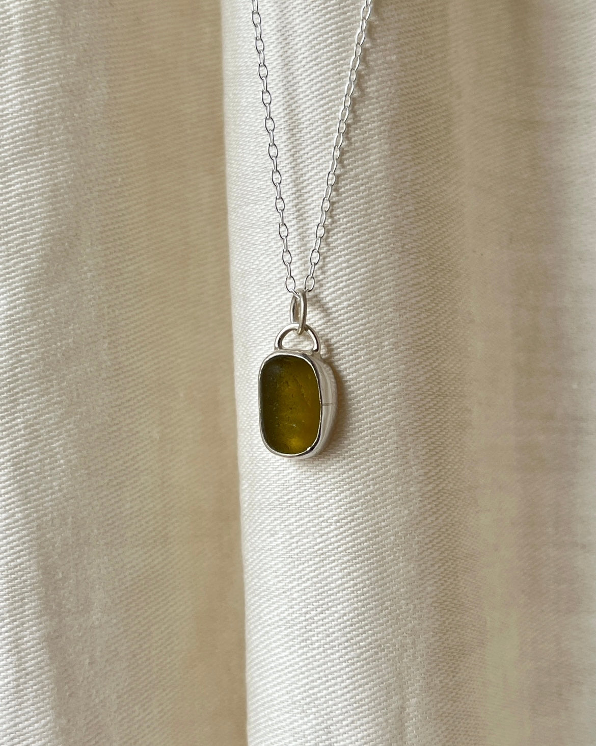 Olive Bezel Necklace
