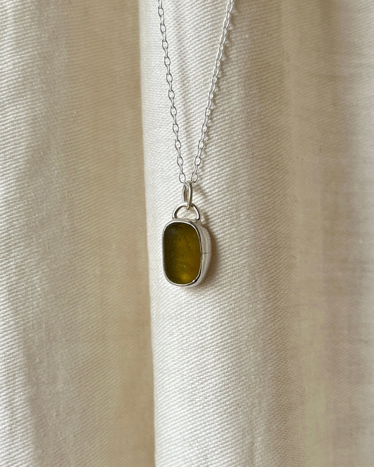 Olive Bezel Necklace