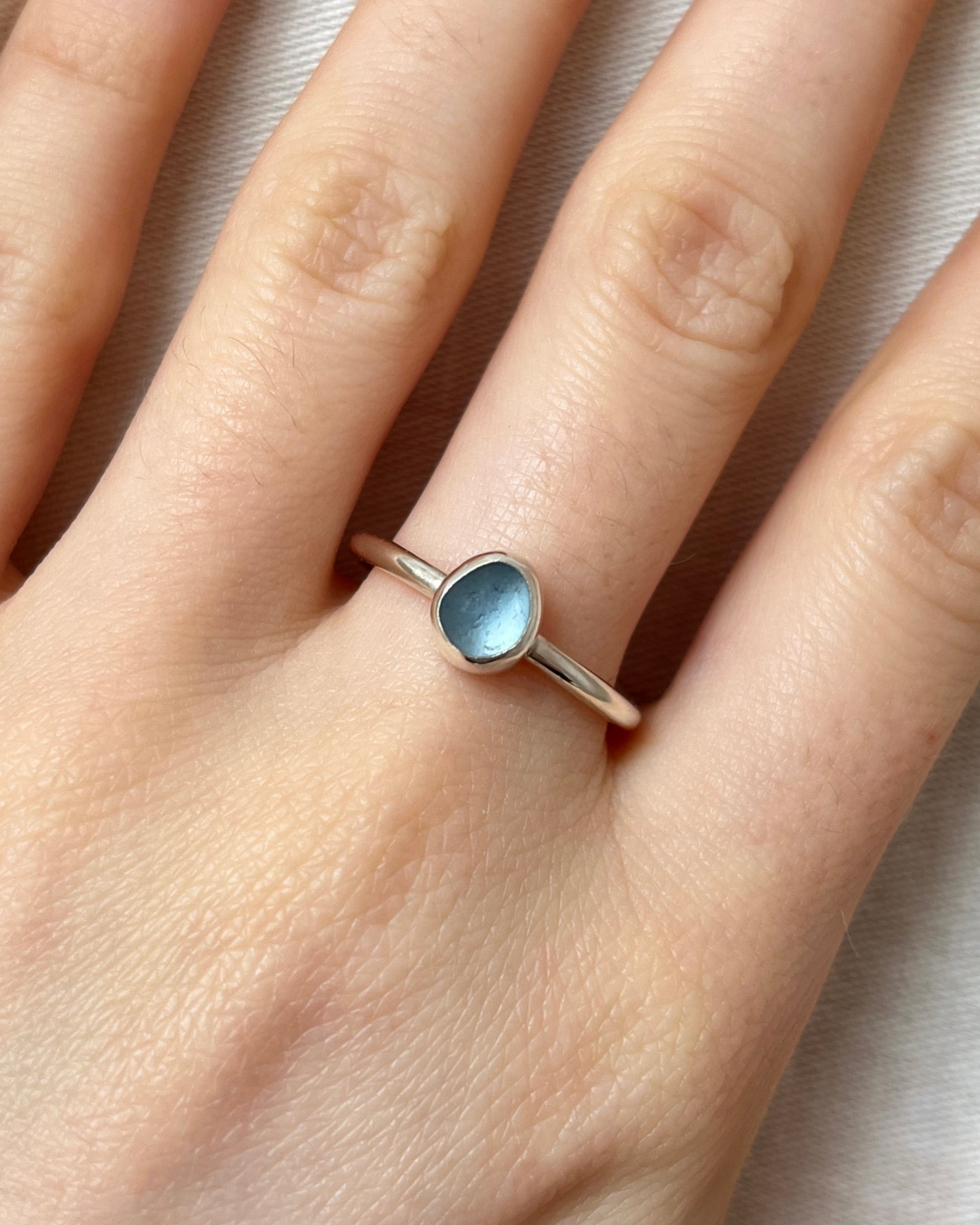 Seaham Cornflower Blue Adjustable Ring