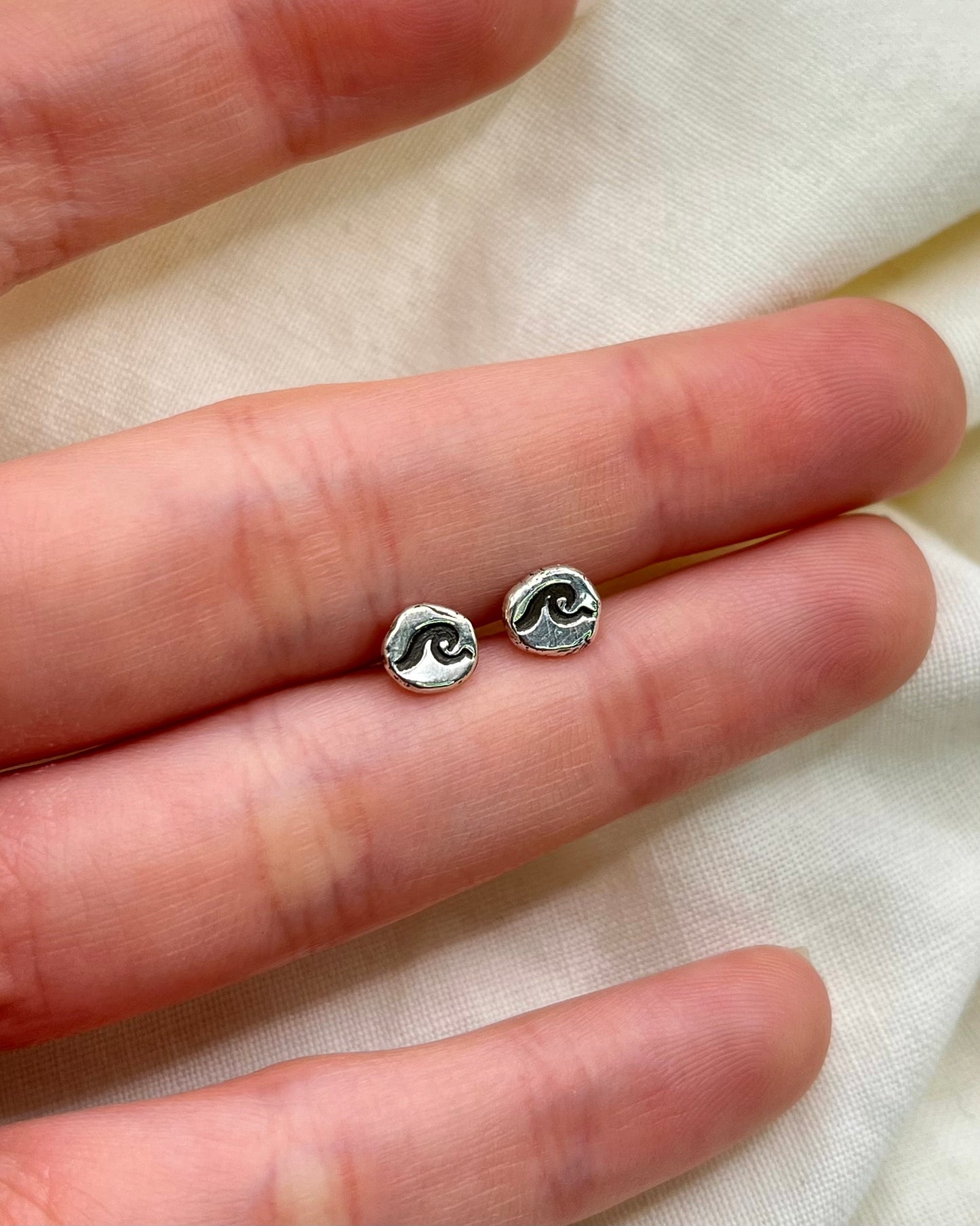 Nautical Stamp Stud Earrings