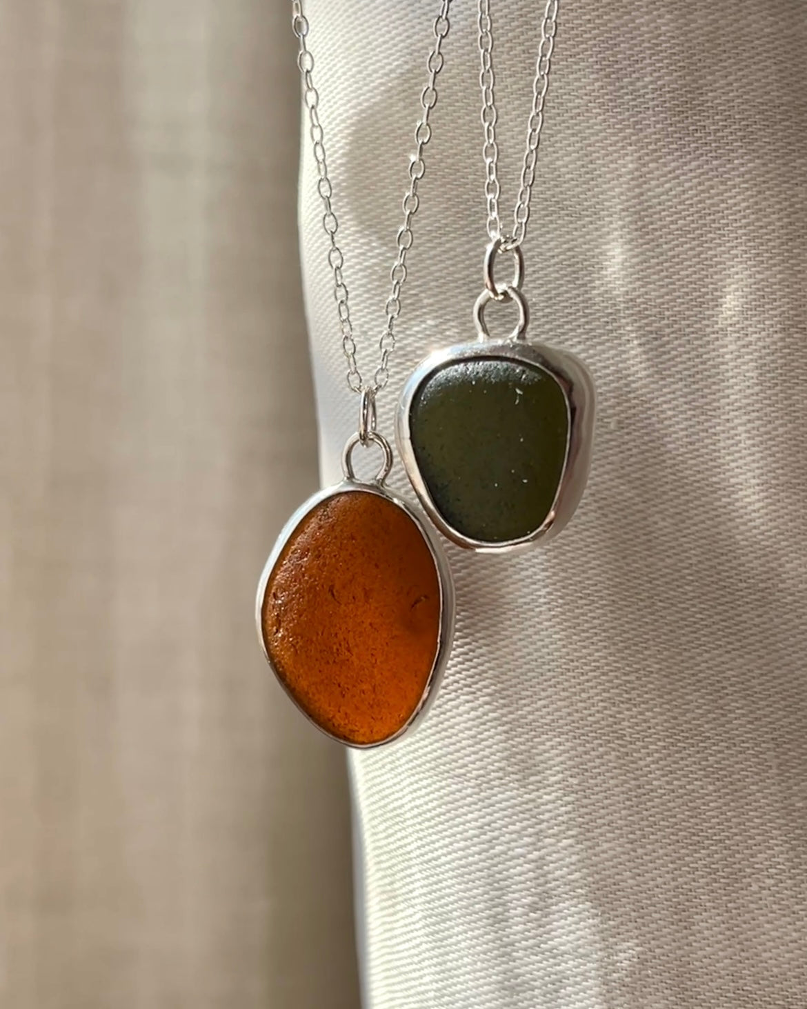 Brown Backless Bezel Necklace