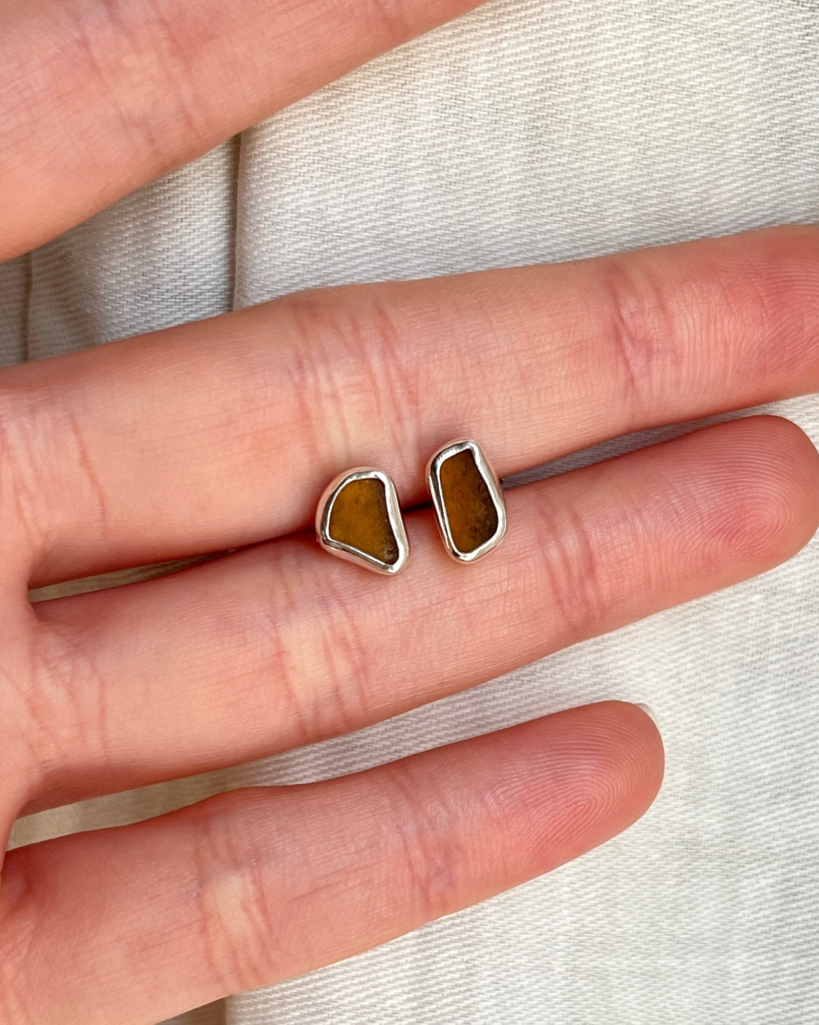 Brown Stud Earrings