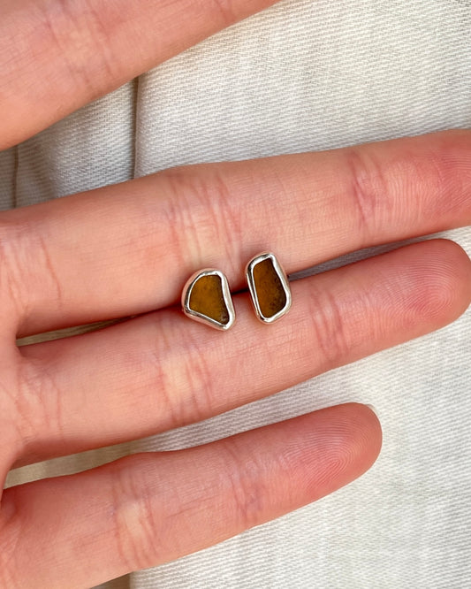 Brown Stud Earrings