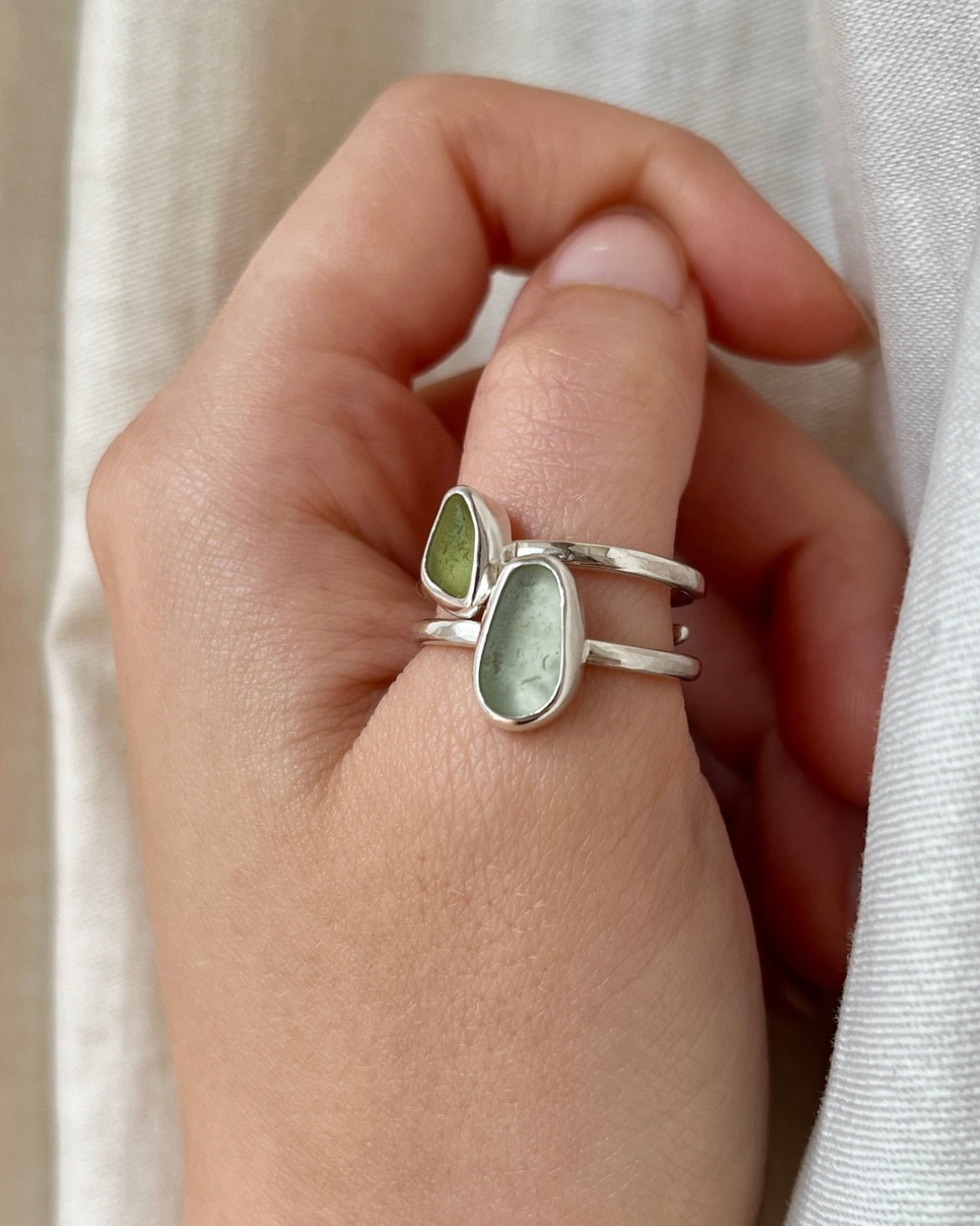 Seafoam Adjustable Ring