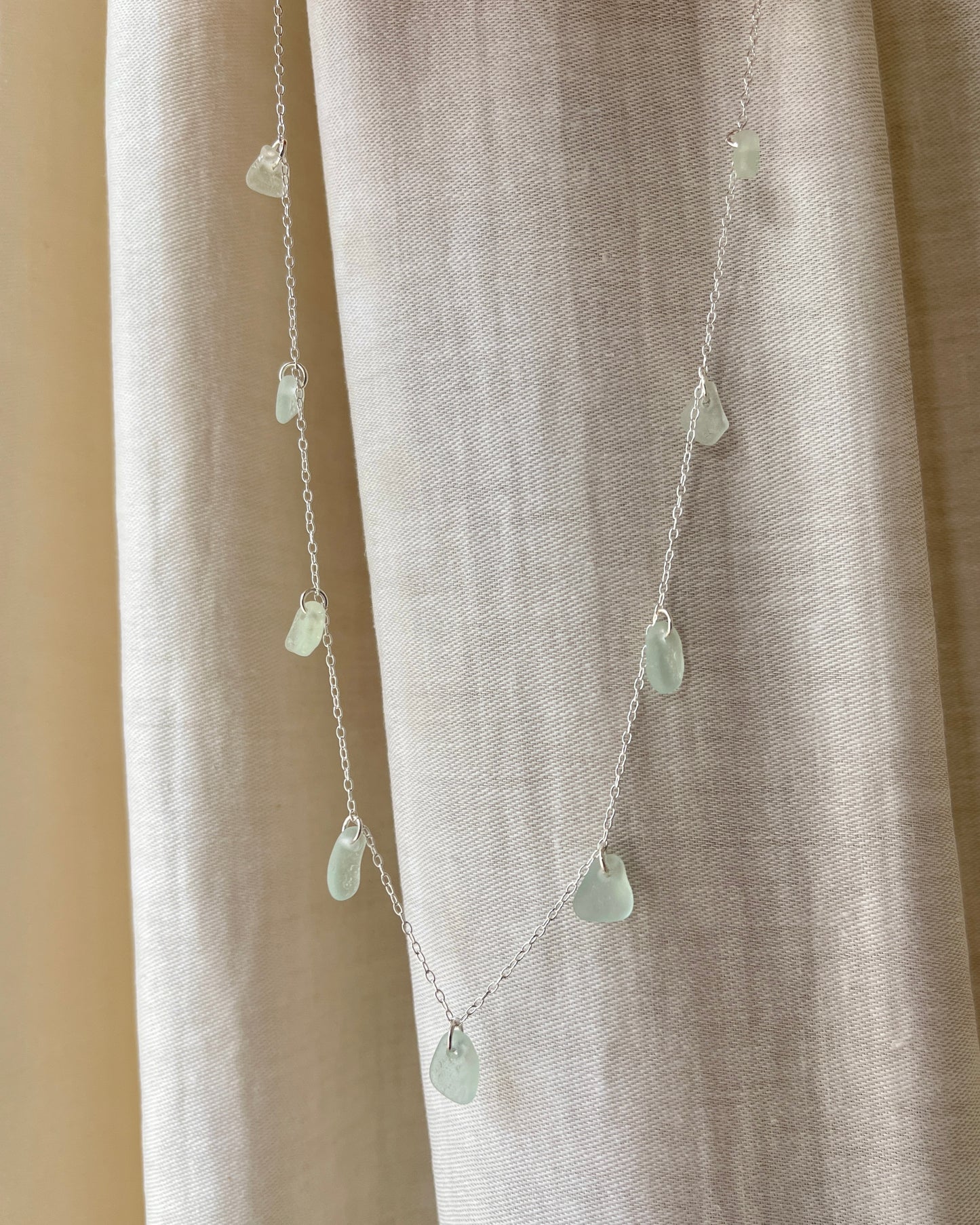 Seafoam Multi-Stoned Charm Necklace