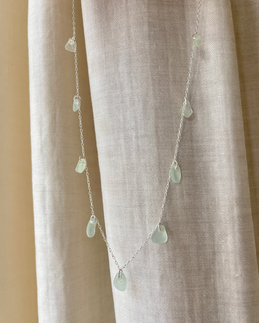 Seafoam Multi-Stoned Charm Necklace