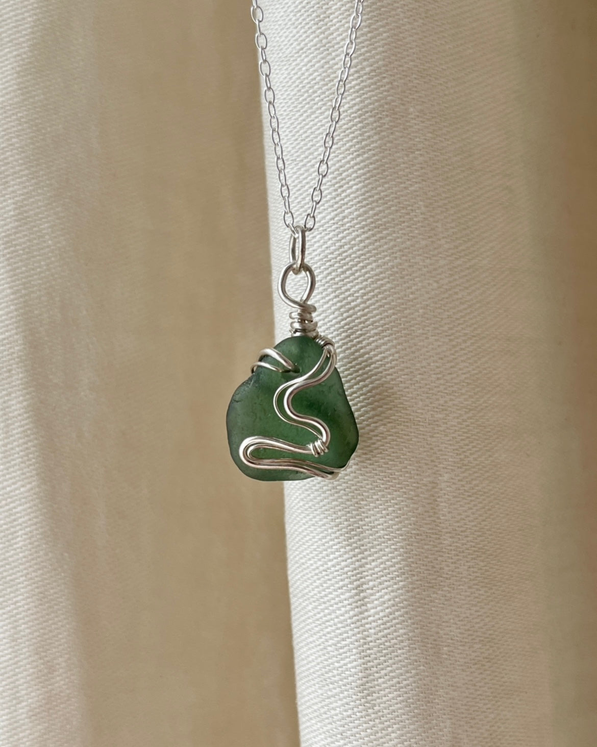 Forest Green Ripple Necklace