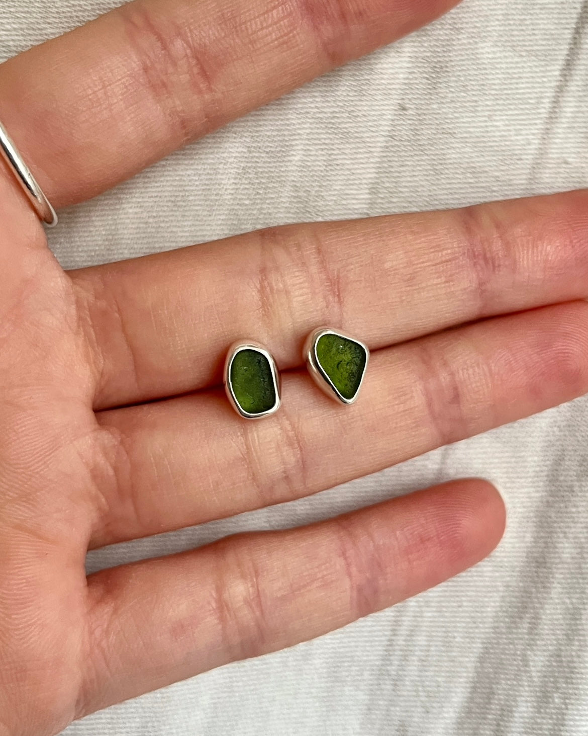 Green Stud Earrings