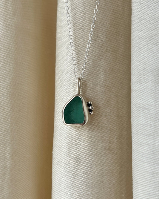 Teal Bezel Necklace