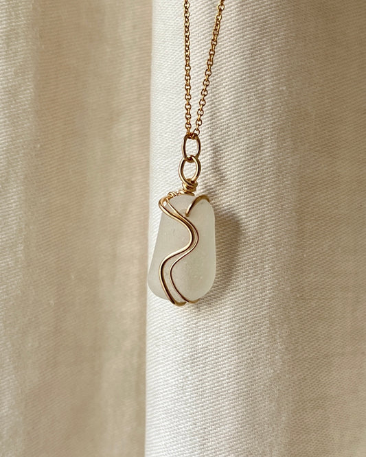 White Gold Filled Ripple Necklace