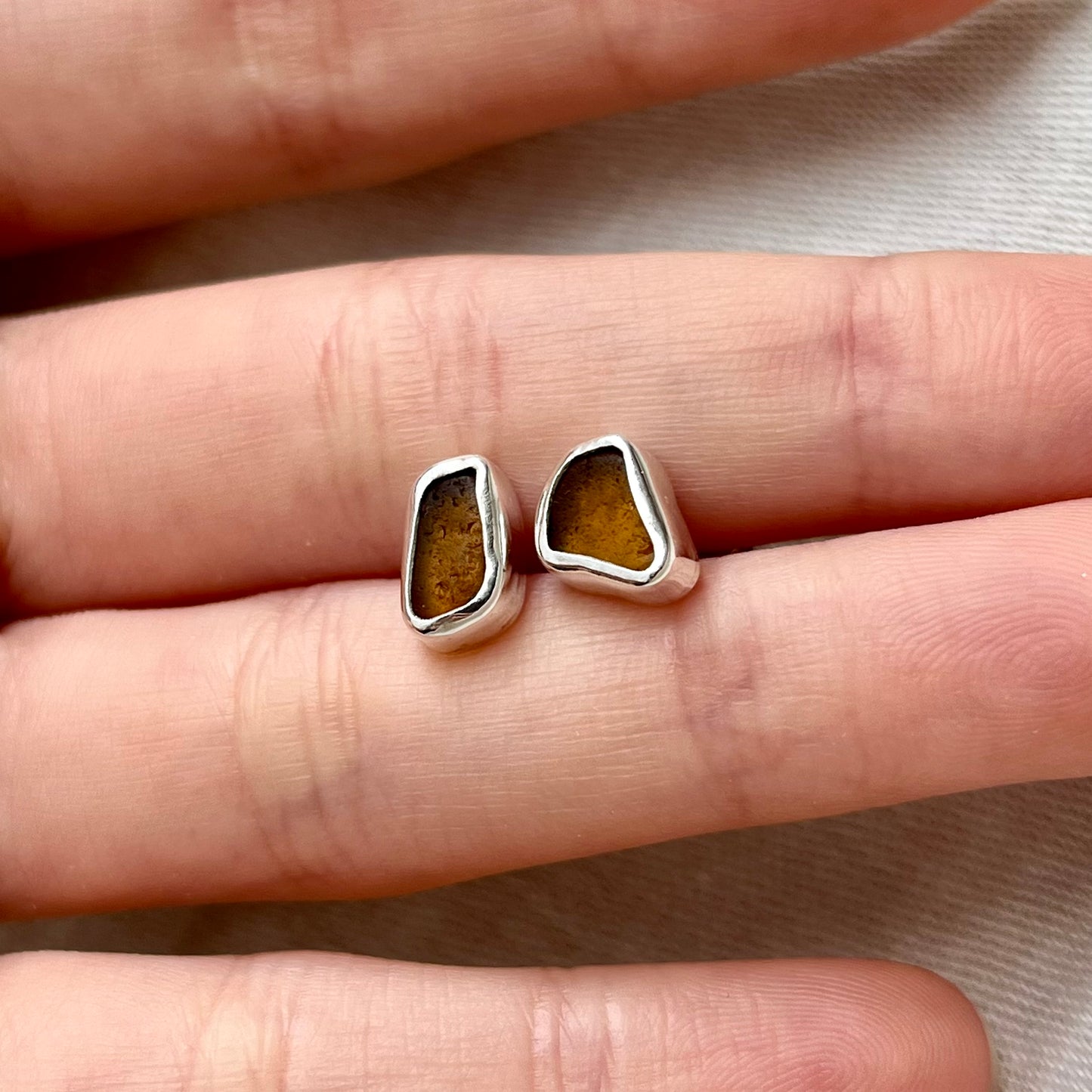 Brown Stud Earrings
