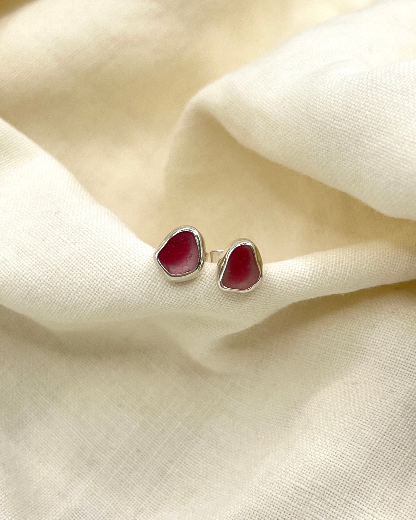 Seaham Pink Stud Earrings