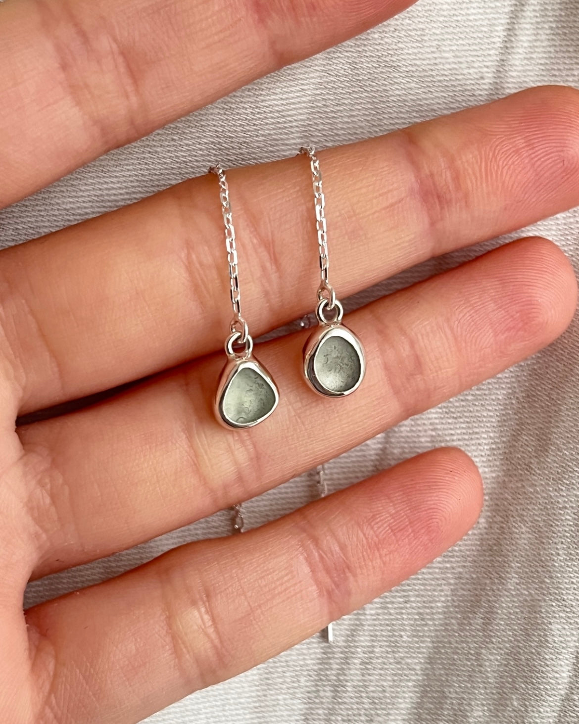 Seafoam Threader Earrings