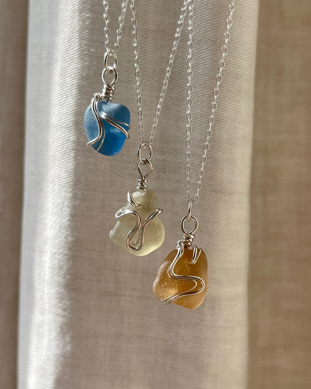 Blue Ripple Necklace
