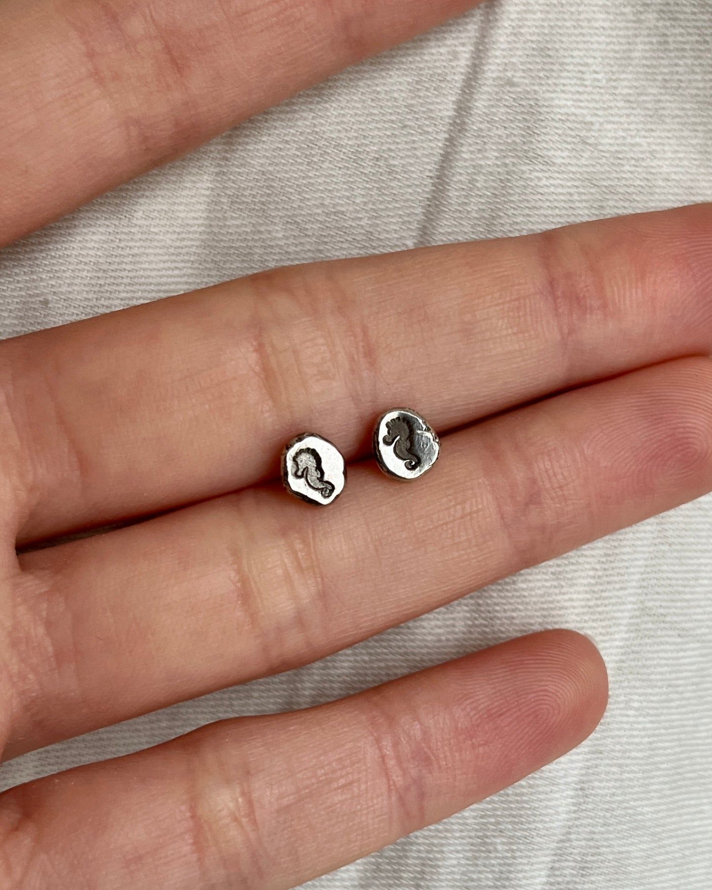 Nautical Stamp Stud Earrings