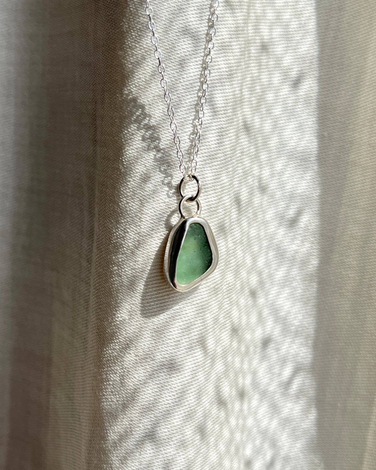 Seaham Green Bezel Necklace