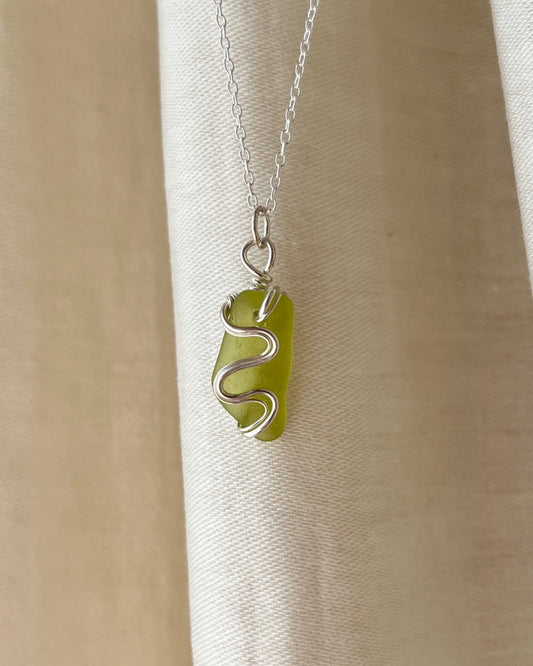 Lime Ripple Necklace