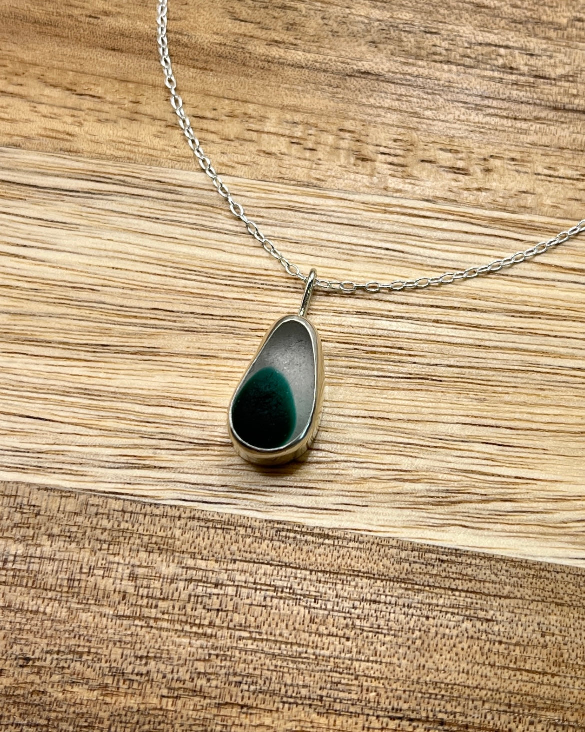 Seaham Green Multi Bezel Necklace