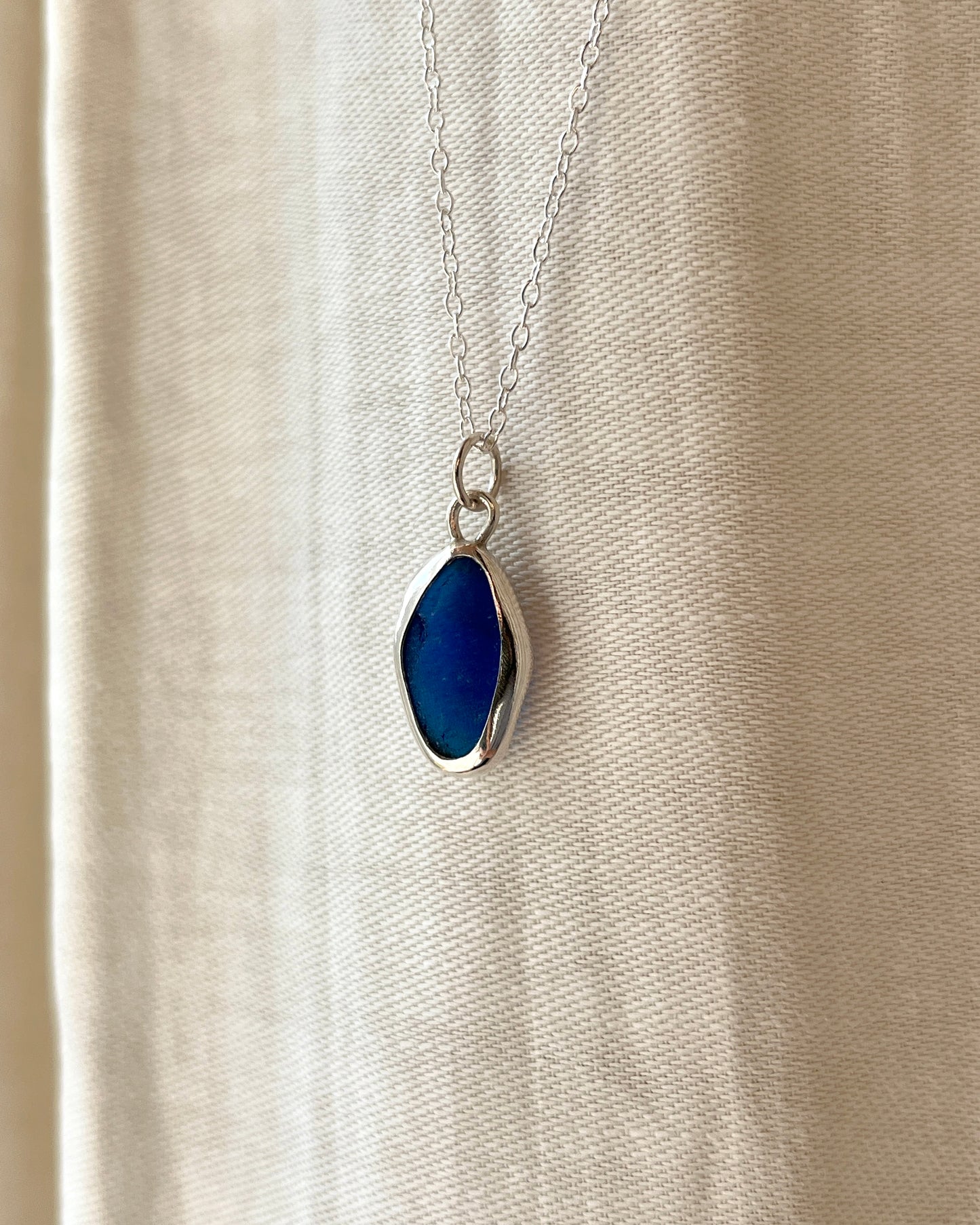 Seaham Cobalt Blue Backless Bezel Necklace