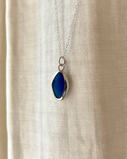 Seaham Cobalt Blue Backless Bezel Necklace