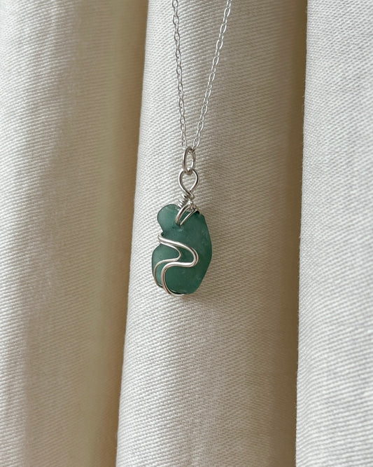 Teal Ripple Necklace