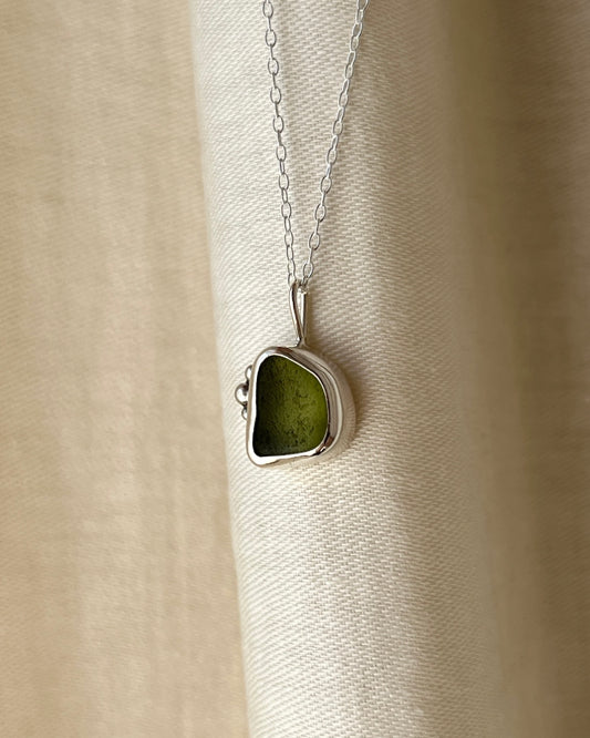 Seaham Olive Bezel Necklace